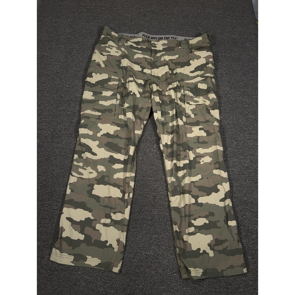Duluth Trading Flex Dry On The Fly Relaxed Fit Cargo Pants Green Camo Men 44x32 - Picture 2 of 10